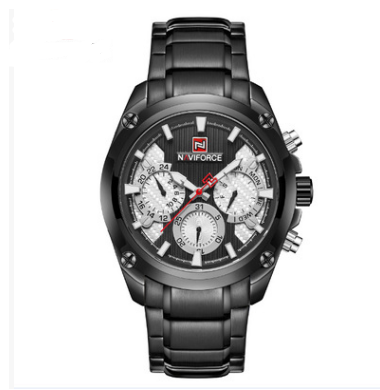 NAVIFORCE Men's Steel Band Watch for Sports & Business