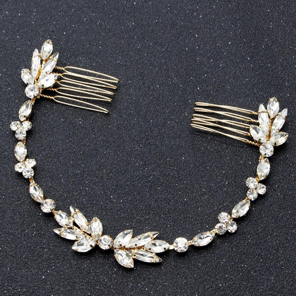 Silver Wired Crystal Rhinestone Wedding Hair Comb