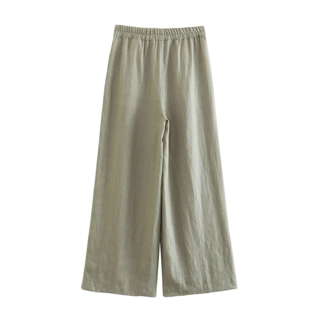Casual Summer Set with Belted Linen Top (One Set)