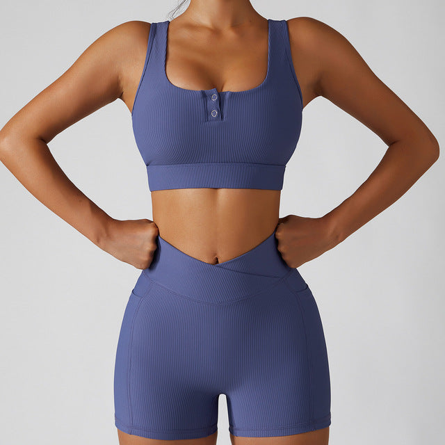 Women's Shockproof Push-Up Sports Bra
