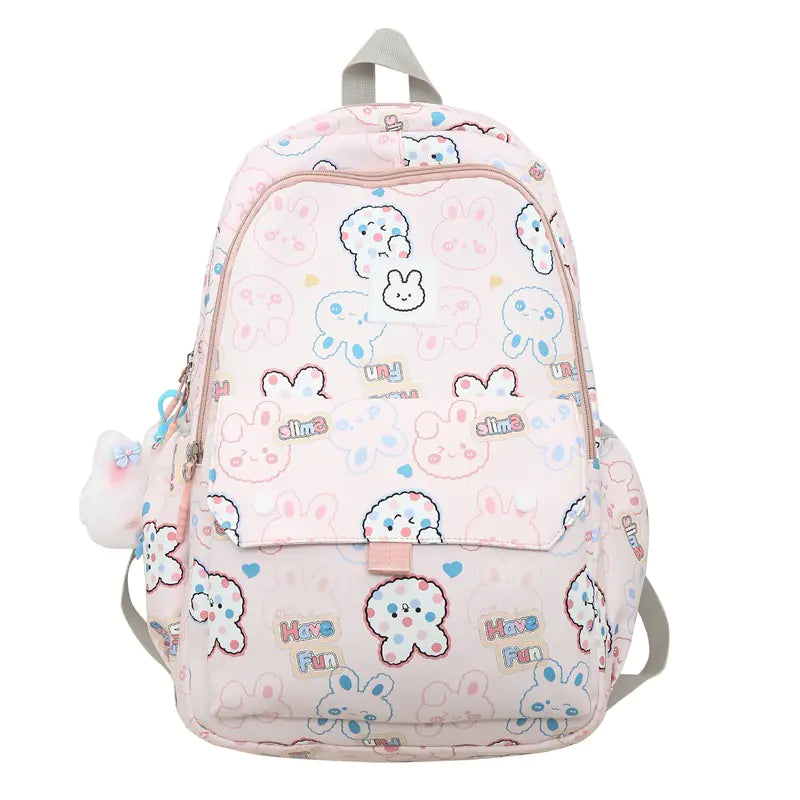 Cute Cartoon Print Women's Casual Backpack for School