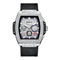 Multifunctional Men's Waterproof Quartz Watch with Leather