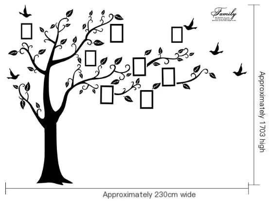 Removable Black Memory Tree Photo Wall Sticker