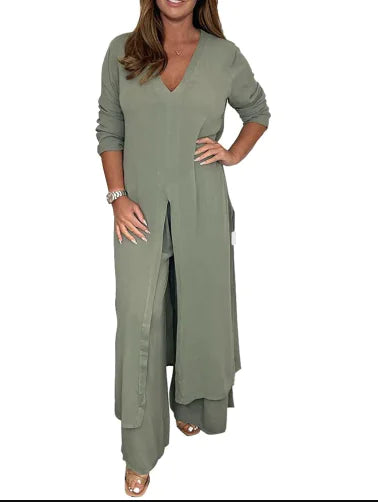 Lenka® Women's Two-Piece Set with Long Top and Pants
