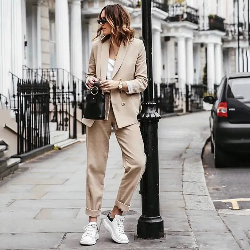 Genuine Leather Autumn Fashion White Sneakers for Women