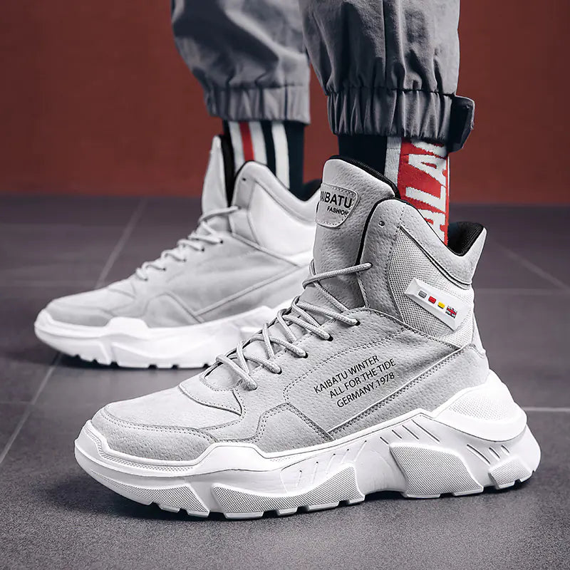 Trendy High Top Men's Shoes for Fall and Winter