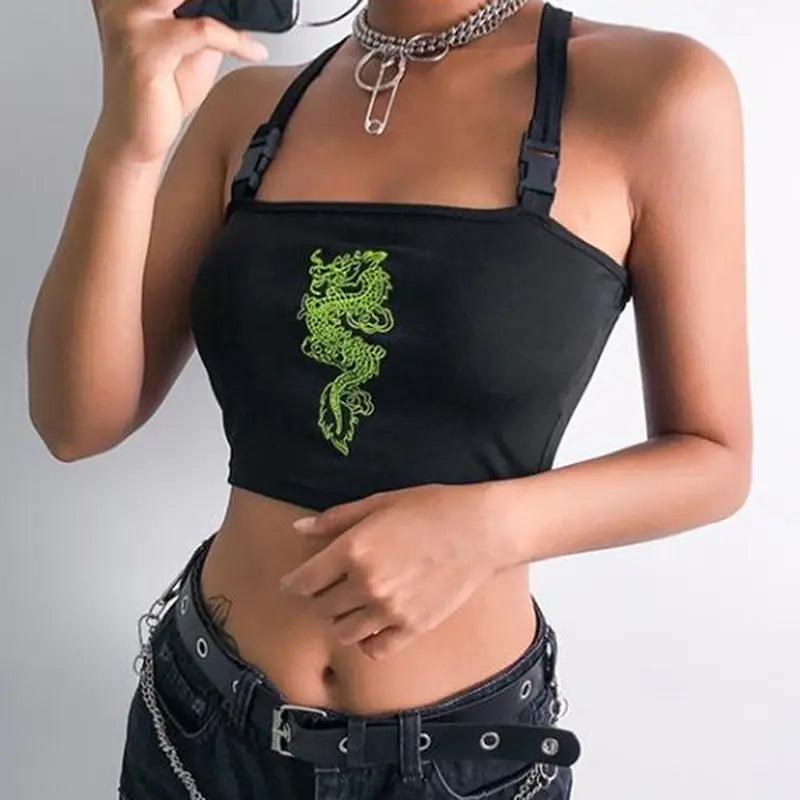 Fashionable Women's Summer Embroidered Camo Vest