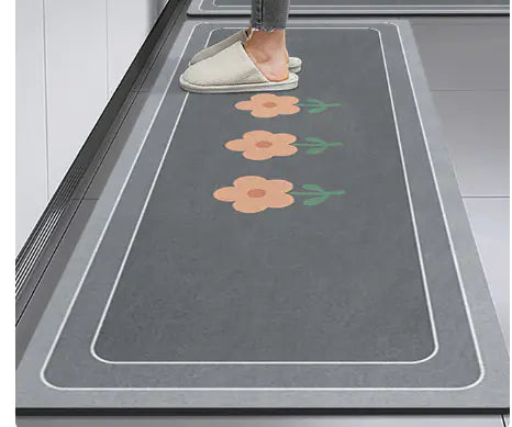 Modern Minimalist Absorbent Kitchen Mat for Home Use
