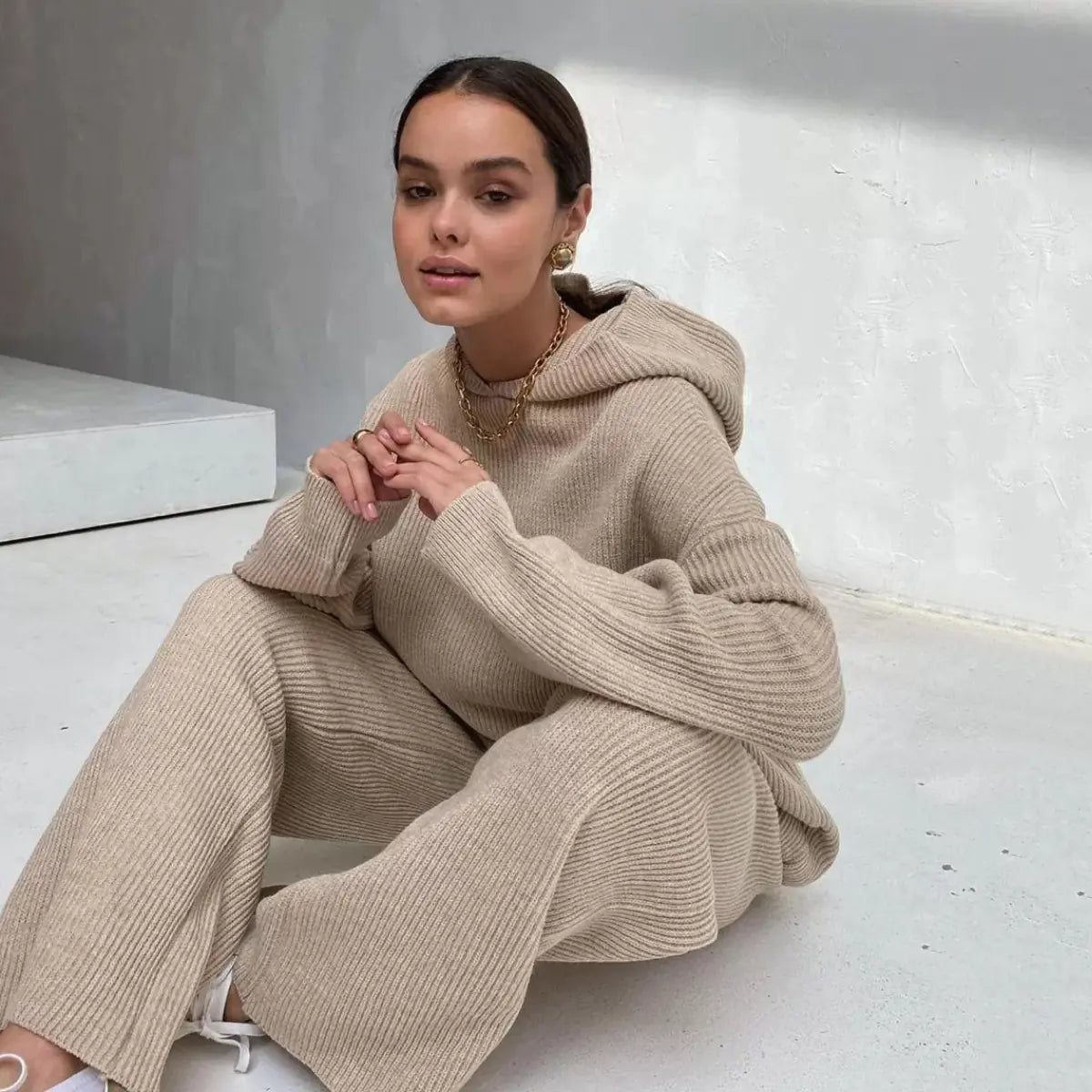 Women's Fashion Autumn Hooded Casual Sports Set