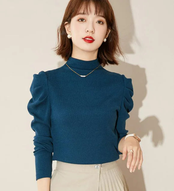 Korean Dongdaemun 2020 Spring Autumn Puff Sleeve Sweater