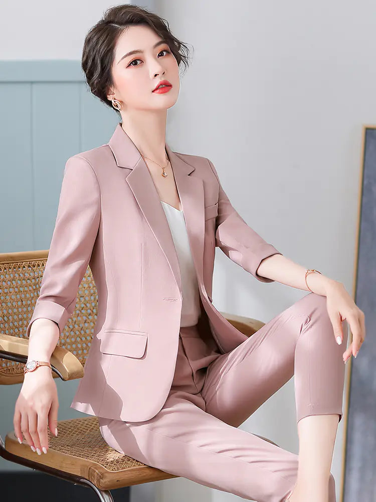 Women's Formal Business Suit for Spring and Summer