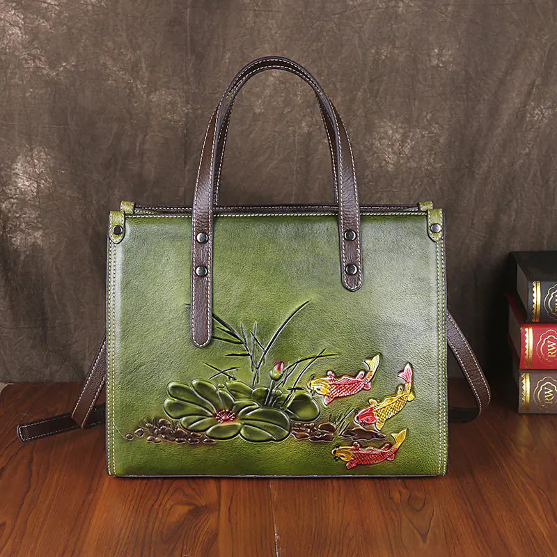 2020 New Leather Large Capacity Handmade Women's Bag
