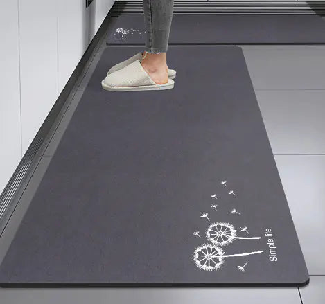 Modern Minimalist Absorbent Kitchen Mat for Home Use