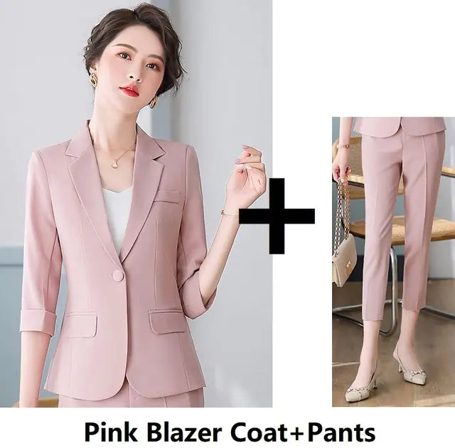 Women's Formal Business Suit for Spring and Summer