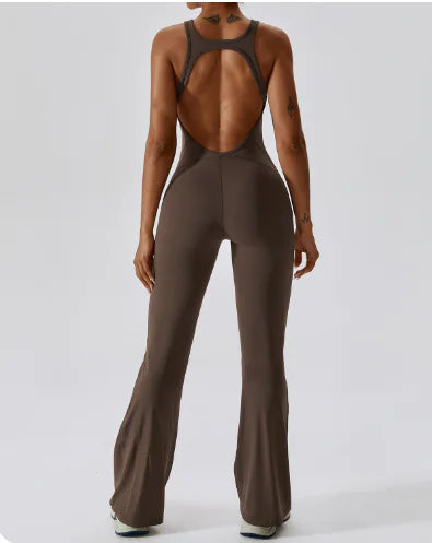 WISRUNING Women's Hollow Out Yoga Jumpsuit & Tights