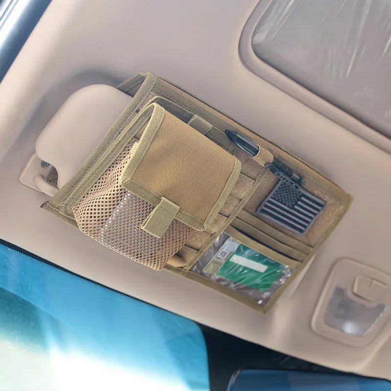 Tactical Vehicle Sun Visor Storage Bag
