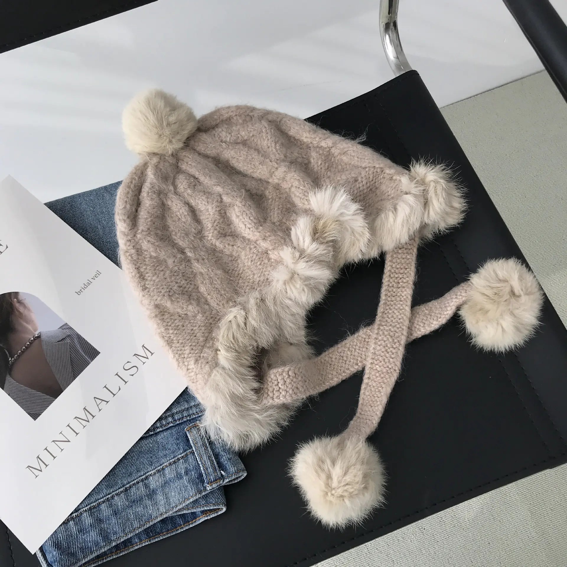 Gentle Fleece Rabbit Fur Lei Feng Hat