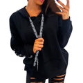 Women's Oversized Alphabet Ribbon Hoodie Plus Size 18+