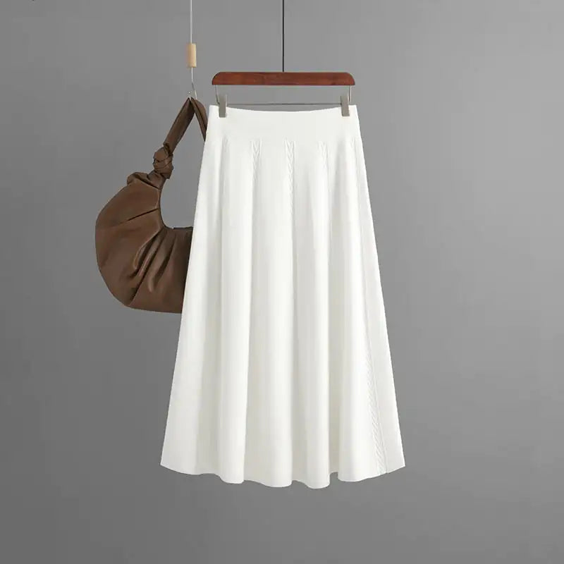 Mid-length Knitting Skirt for Autumn and Winter