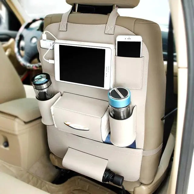 Car Seat Storage Bag with Hanging Organizer Pocket