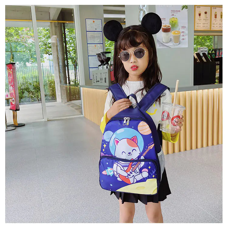 Cute Cartoon Cat School Bag for Kids