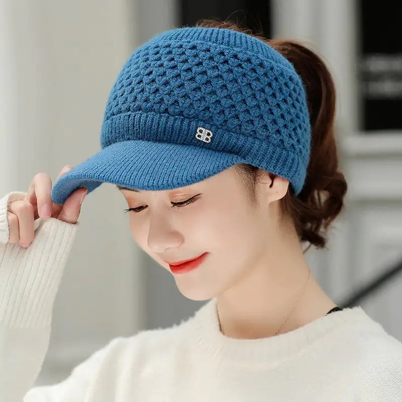Thick Knitted Wool Hat for Autumn and Winter