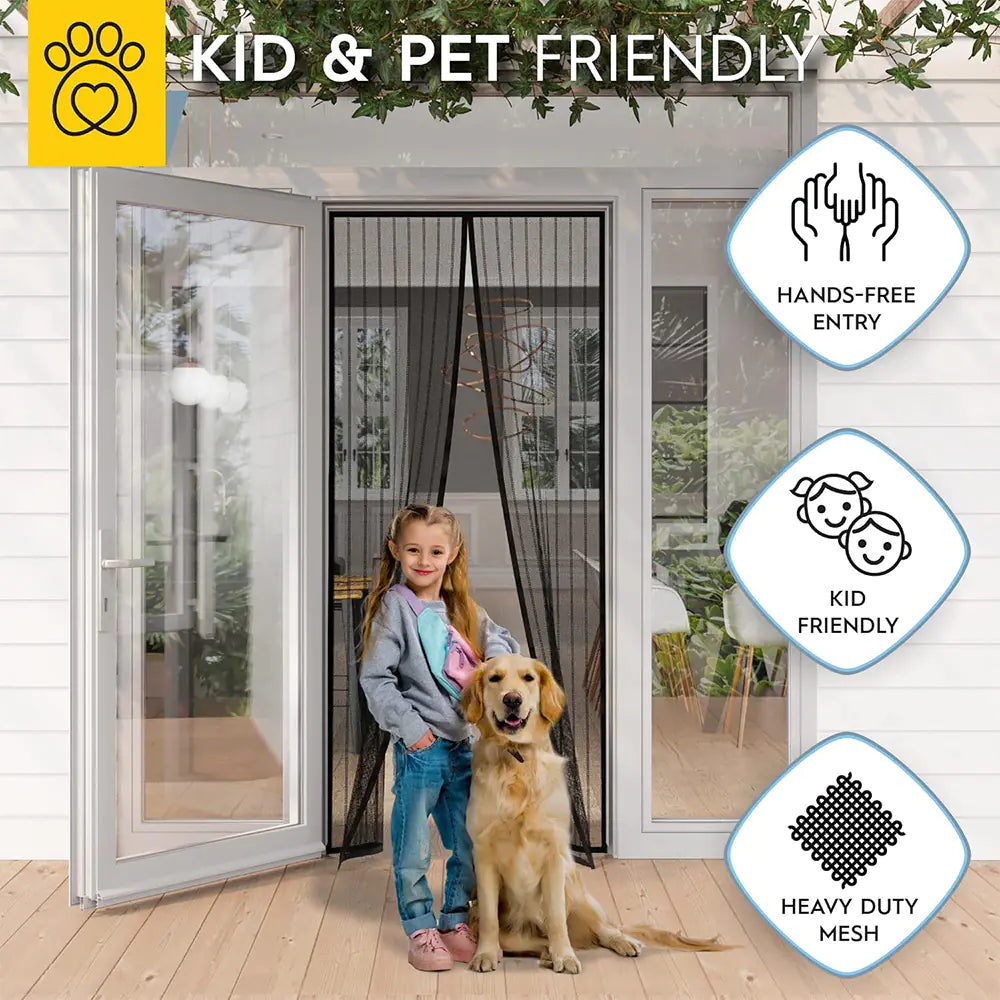 Magnetic Screen Door Curtain for Mosquito Protection