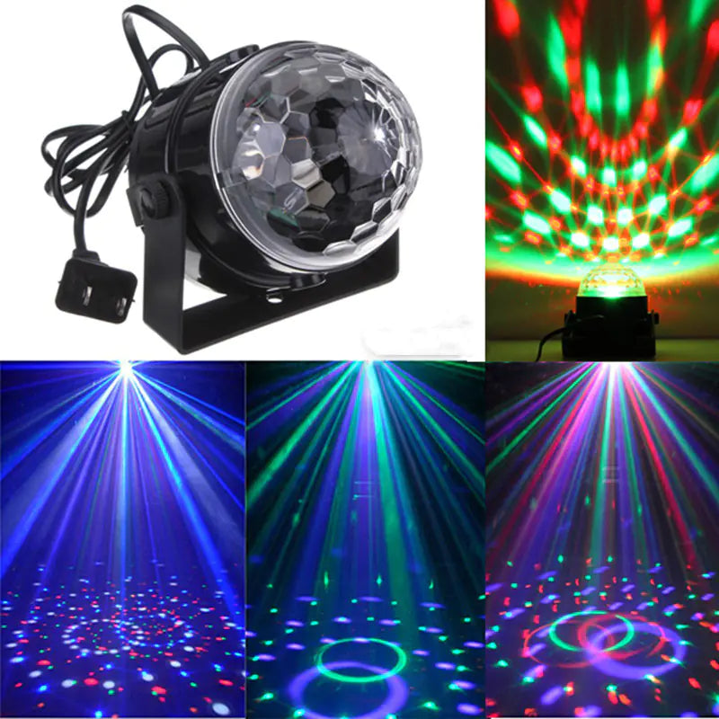 LED Sound-Controlled Crystal Magic Ball Light