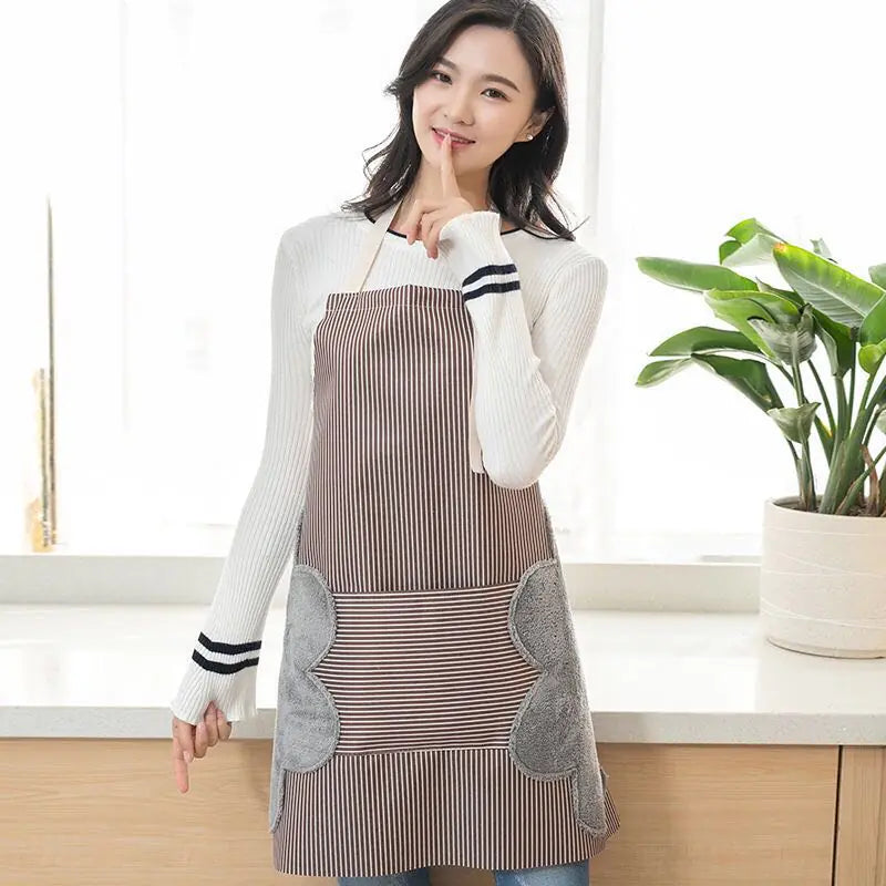 Fashionable Waterproof Reusable Apron for Kitchen