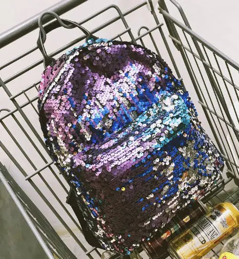 Mermaid Sequin Backpack - Casual Design