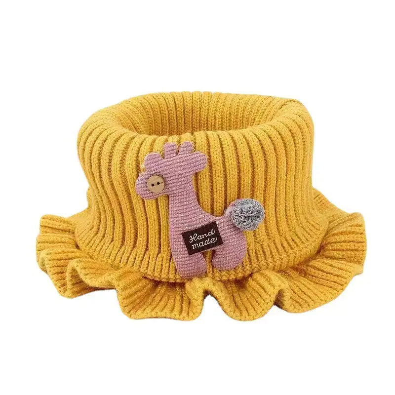 Cartoon Knit Scarf for Kids - Autumn and Winter