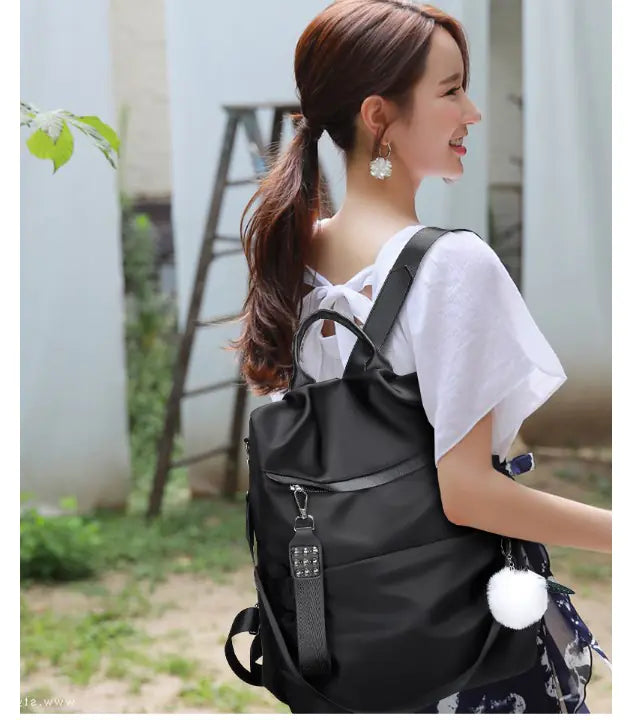 Fashionable Anti-Theft Oxford Cloth Backpack for Women