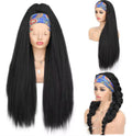 Corn Silk Long Hair Bandana Wig Head Cover Hairband