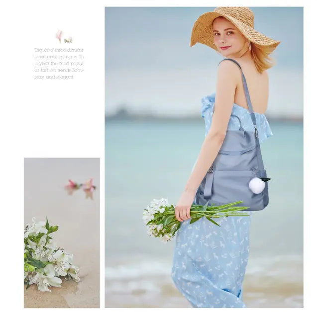 Fashionable Anti-Theft Oxford Cloth Backpack for Women