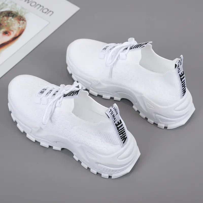 Women's Fashion Casual Fly Woven Sneakers - Comfortable