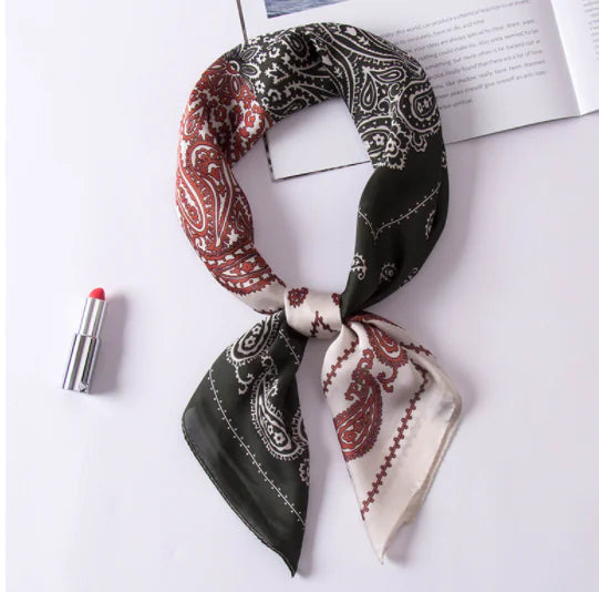 Chic 70cm Cashew Flower Scarf and Hairband Set