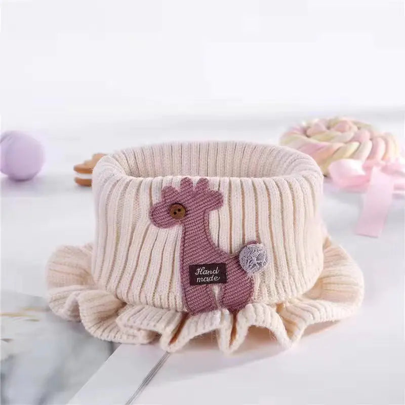 Cartoon Knit Scarf for Kids - Autumn and Winter