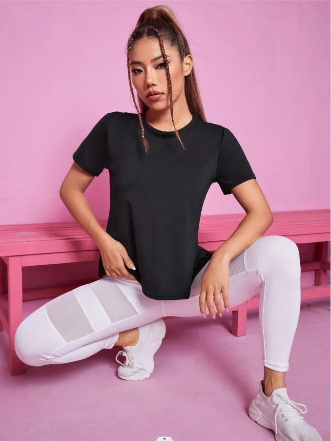 Breathable Quick-drying Mesh Yoga T-shirt