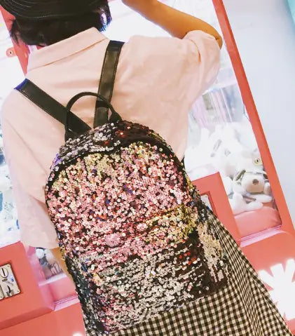 Mermaid Sequin Backpack - Casual Design