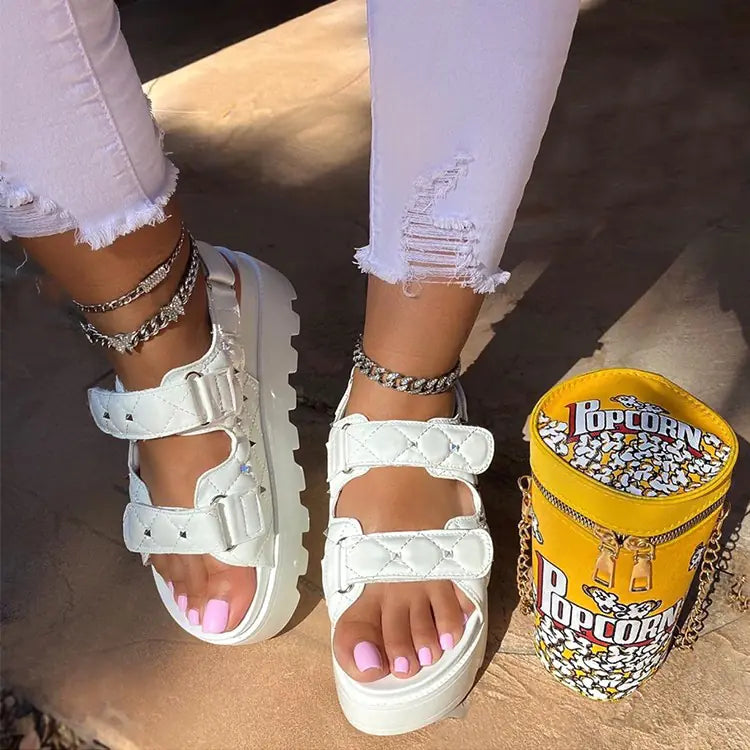 Fashion Casual Platform Velcro Sandals