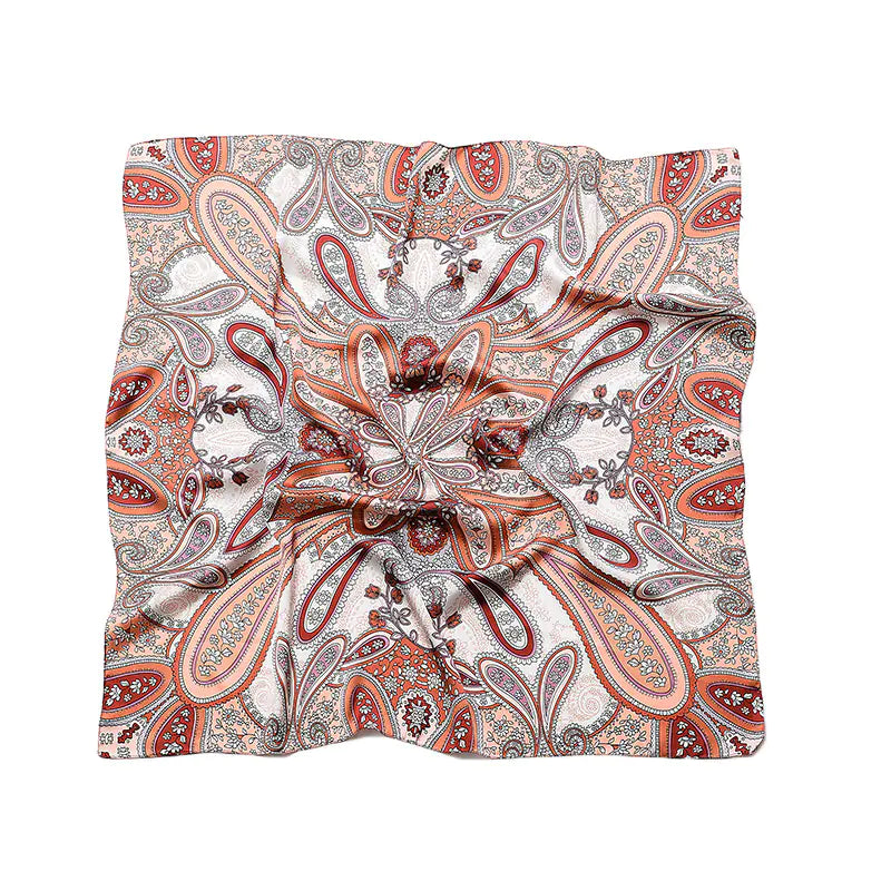 Chic 70cm Cashew Flower Scarf and Hairband Set