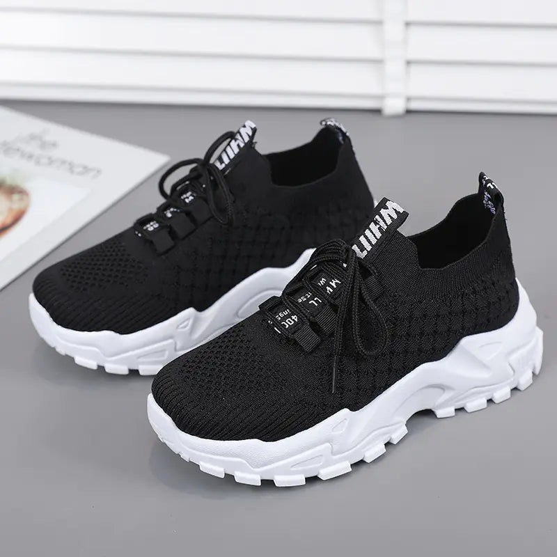 Women's Fashion Casual Fly Woven Sneakers - Comfortable