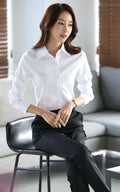 Korean Fashion Chiffon Collar Long Sleeve Women's Shirt