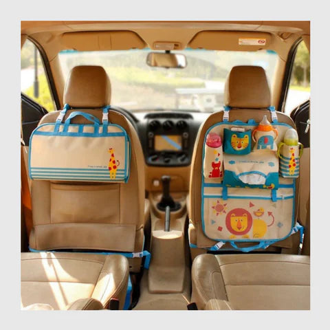 Car Seat Back Organizer with Japanese Cartoon Design