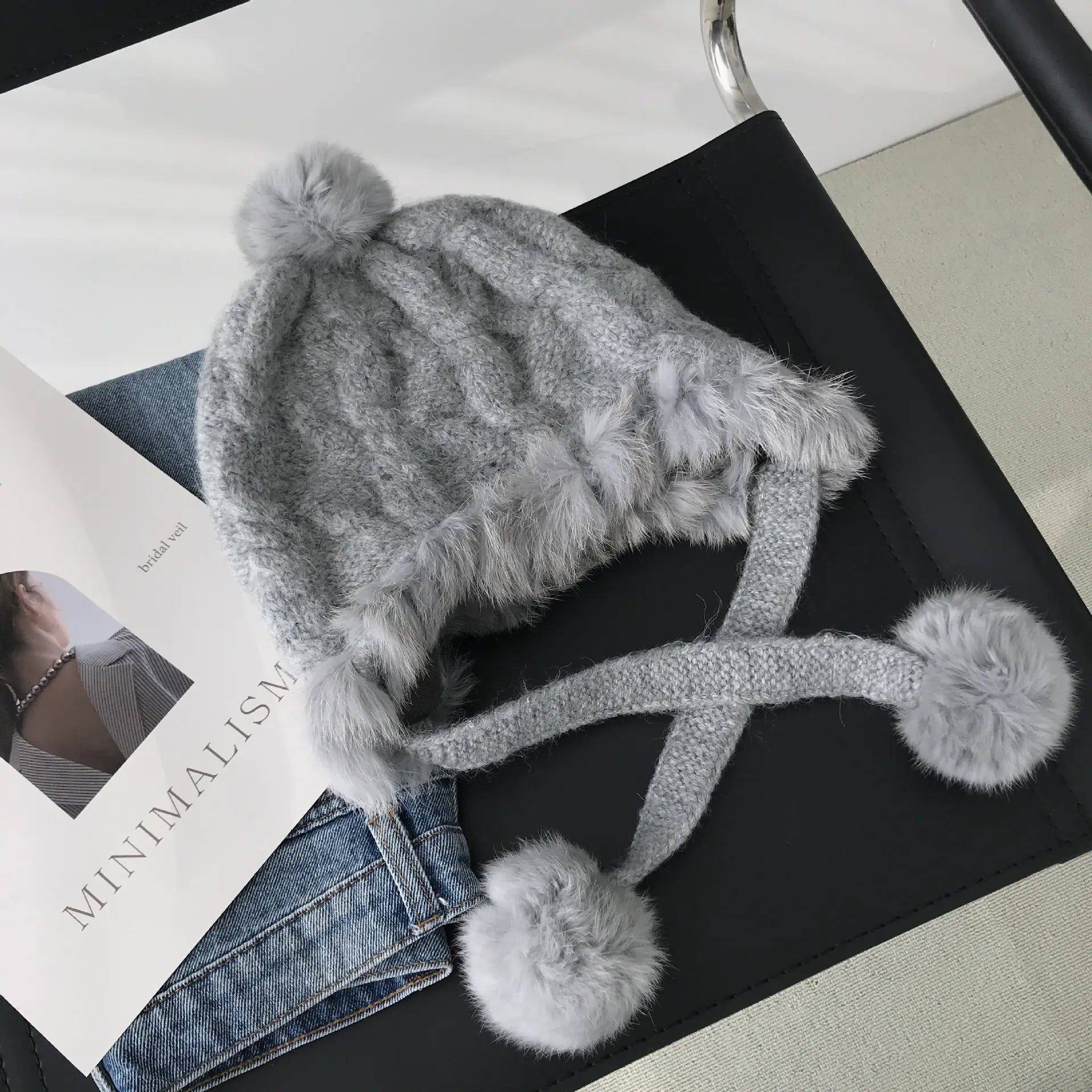 Gentle Fleece Rabbit Fur Lei Feng Hat