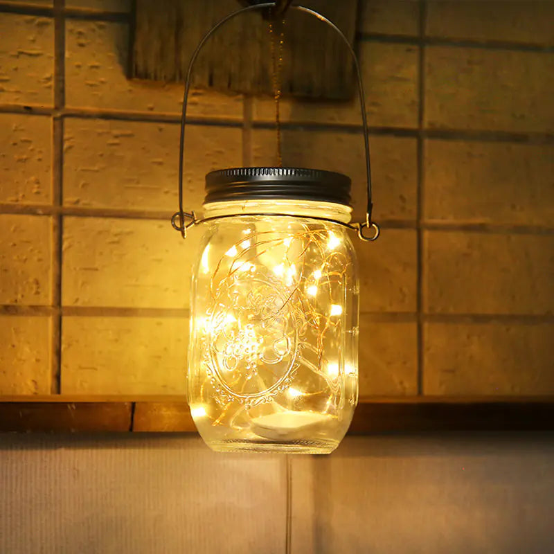Solar Mason Jar Hanging Light for Garden and Balcony Decor
