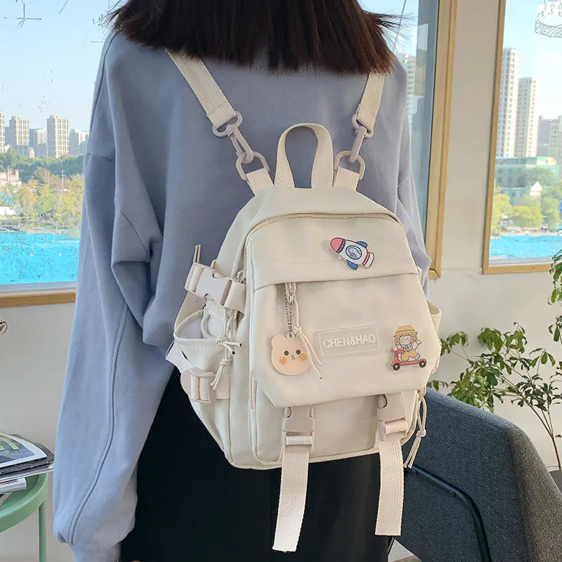 Trendy Mini Canvas Backpack for Girls - Versatile Style