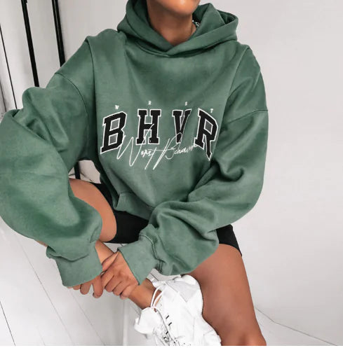 Warm Long-sleeved Plush Sweater with Game Letter Print