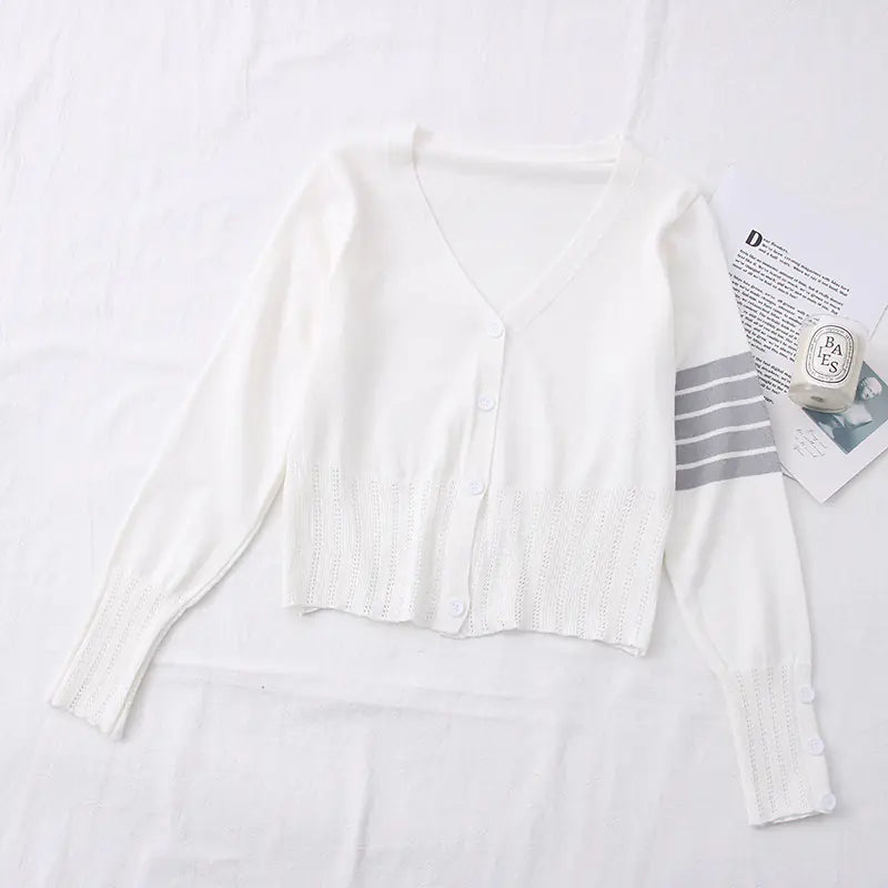 2020 Autumn Fashion V-Neck Button Long Sleeve Cardigan