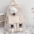 Waterproof Nylon School Backpack for Teenage Girls (One Set)